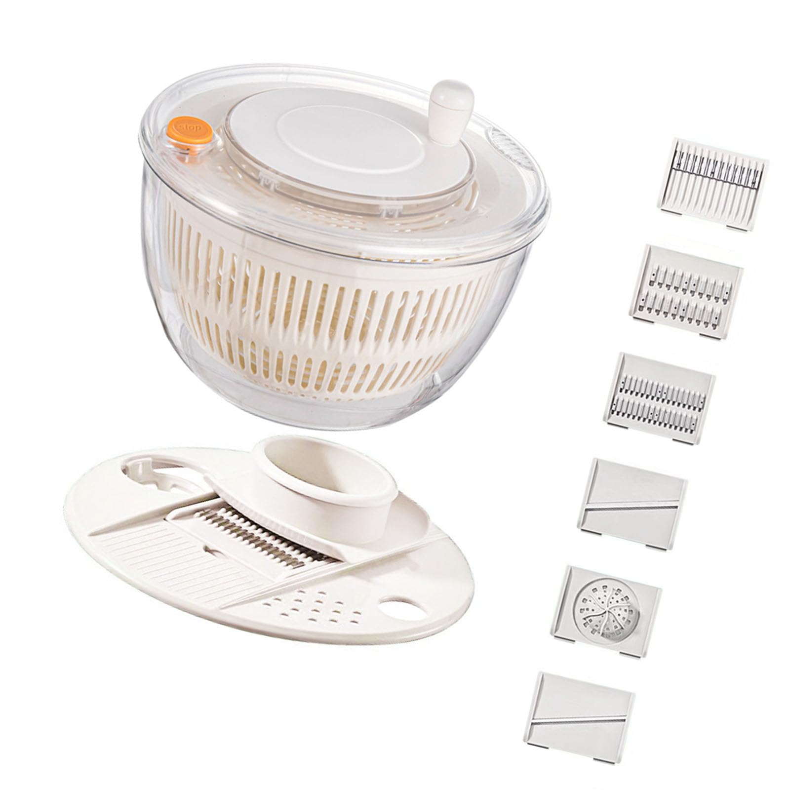 Xinsheinelry Space Saving Salad Dehydrator for Daily Use Including Detachable Parts and Strong ABS Construction Quick Vegetable Dryer