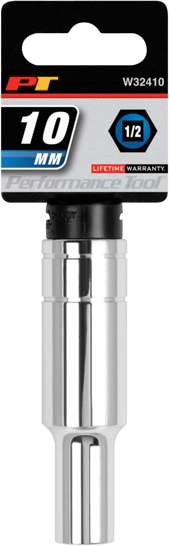 Performance Tool W32410 1/2 Drive 6-Point Socket, 10mm