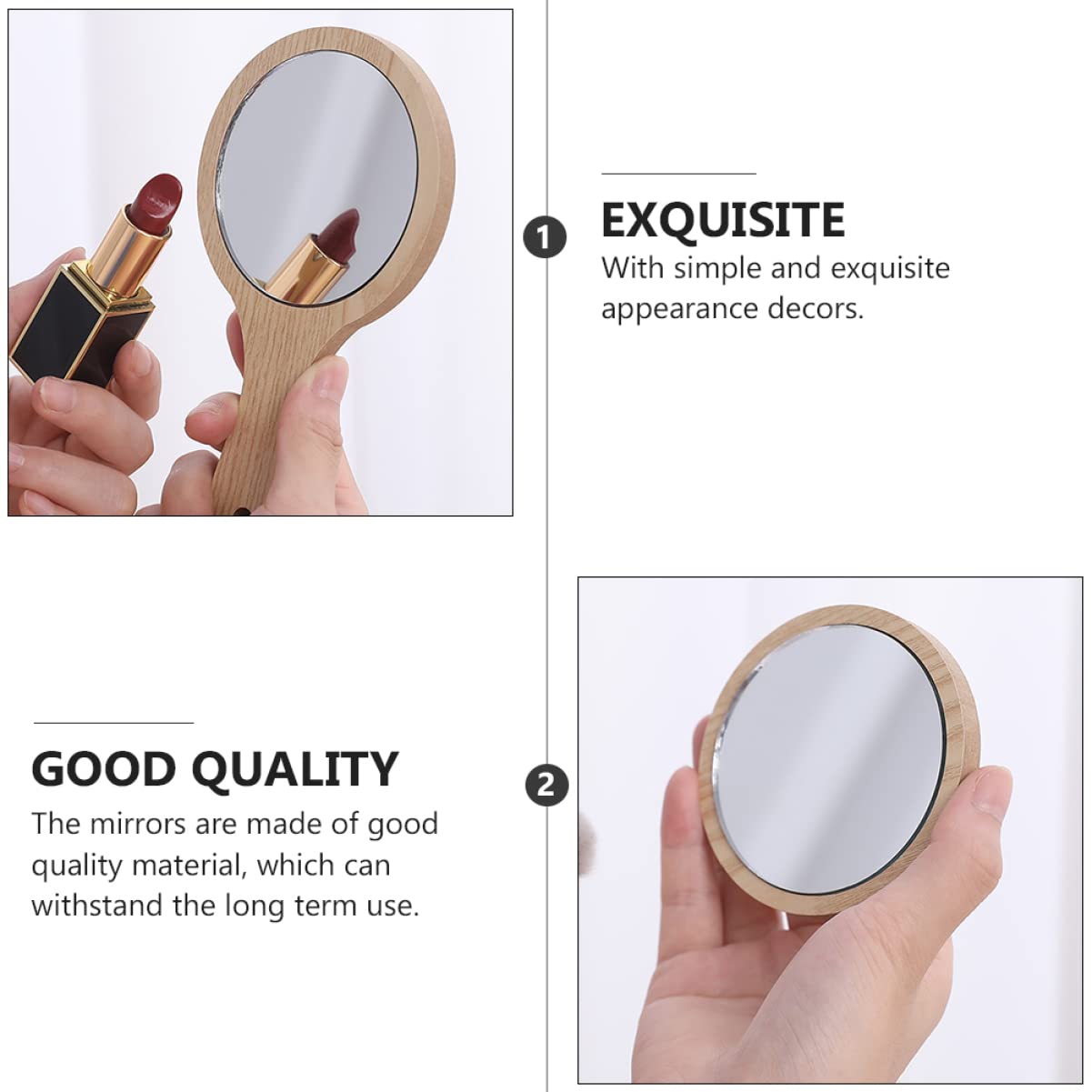 FRCOLOR 12pezzi Specchietti Da Trucco Portatili Di Specchi Tascabili Bifacciali Per Viaggi e Uso Quotidiano Design Elegante e Funzionale Per Ragazze e Professionisti Del Makeup