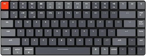 Keychron K3 Teclado mecánico inalámbrico ultra delgado con 75% de diseño, compacto, intercambiable en caliente, 84 teclas Bluetooth RGB LED