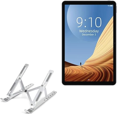 BoxWave Soporte y soporte compatible con Chuwi HiPad Air - Soporte compacto QuickSwitch para portátil, soporte de visión multiángulo, plateado