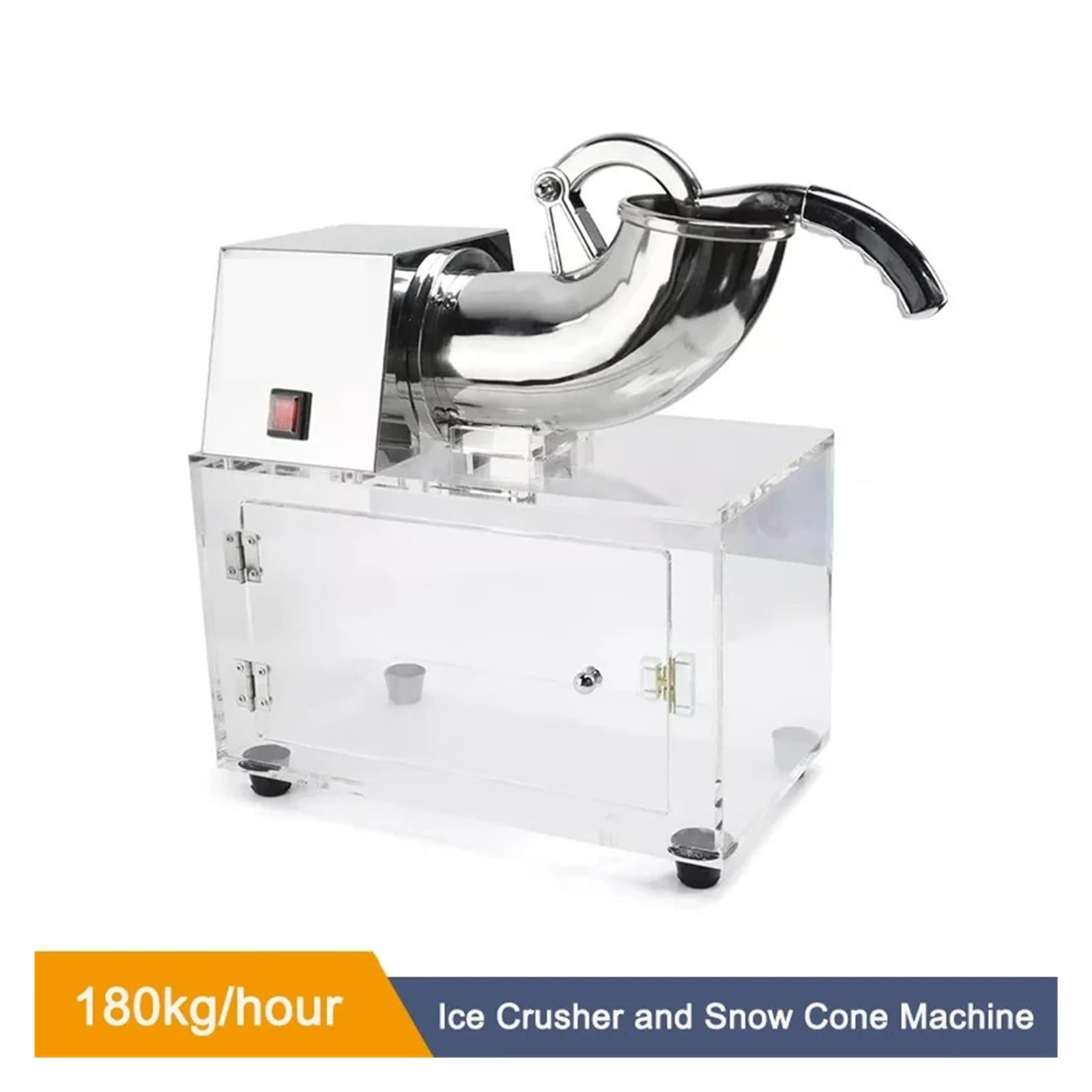 Máquina Trituradora De Bloques Hielo Acrílico Comercial, Automática For Hacer Conos Nieve Y Triturado TrituracióN De Hielo Sin Esfuerzo