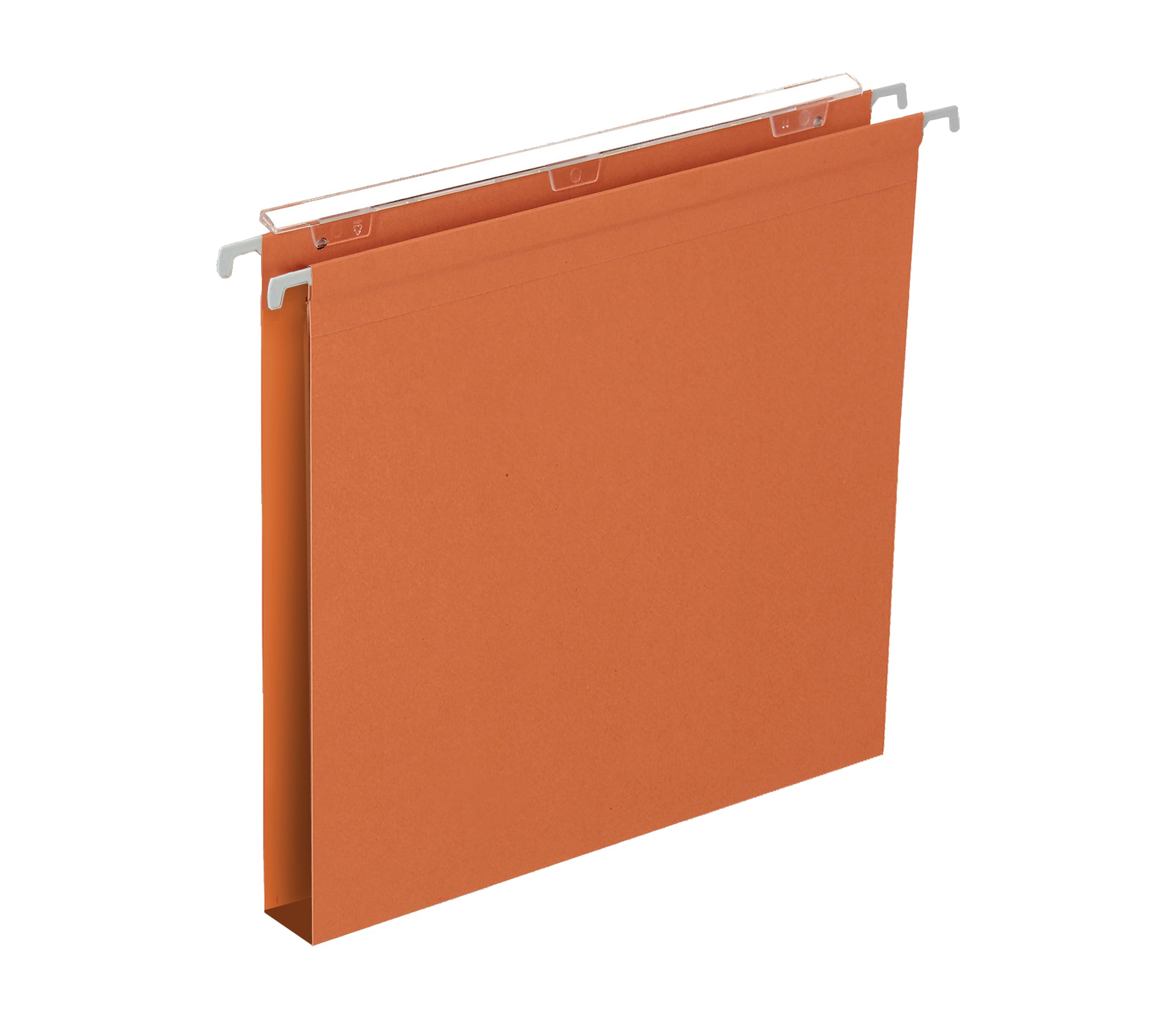 Elba - 400126767 Cartelle Sospese per Cassetto, Interasse 33, Fondo U, 30 mm, Formato Esterno 38 x 25, Arancio, Confezione da 25 Pezzi