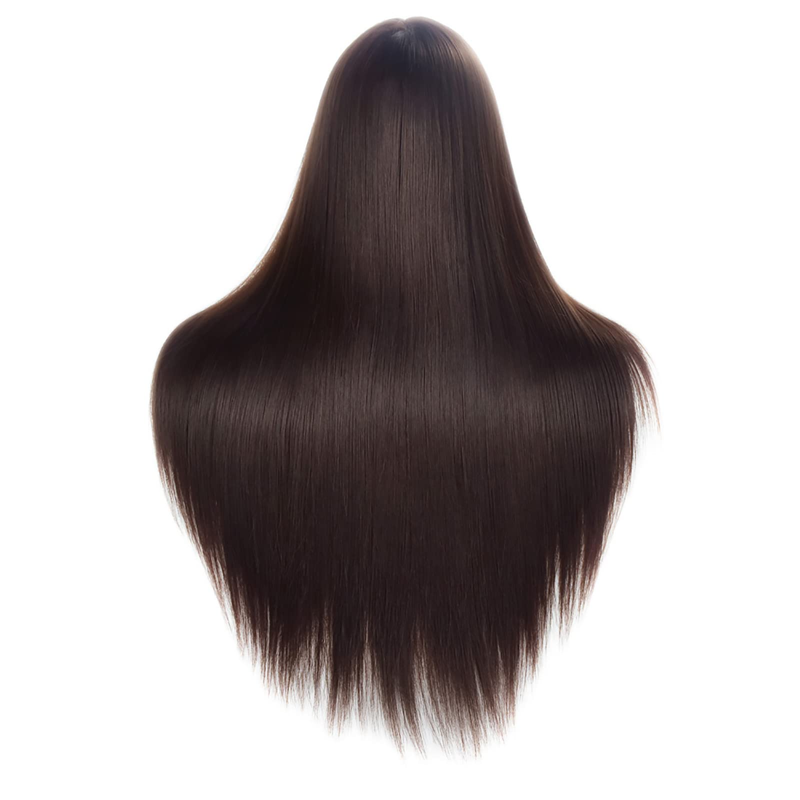 Testa di manichino con capelli sintetici per fare pratica con le acconciature, da 71,1 cm; morsetto incluso