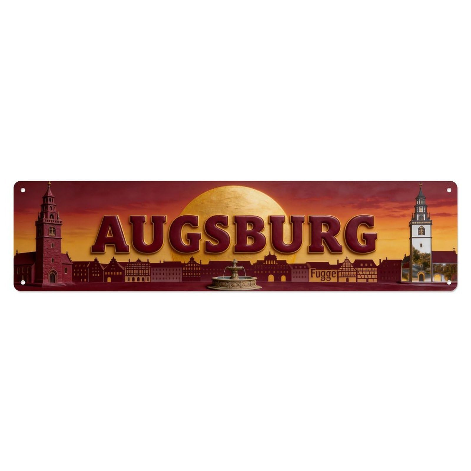 Augsburg Germany Retro Metal Tin Sign