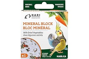Hari Mineral Block for Birds with Dried Vegetables, Calcium Supplement Bird Treat