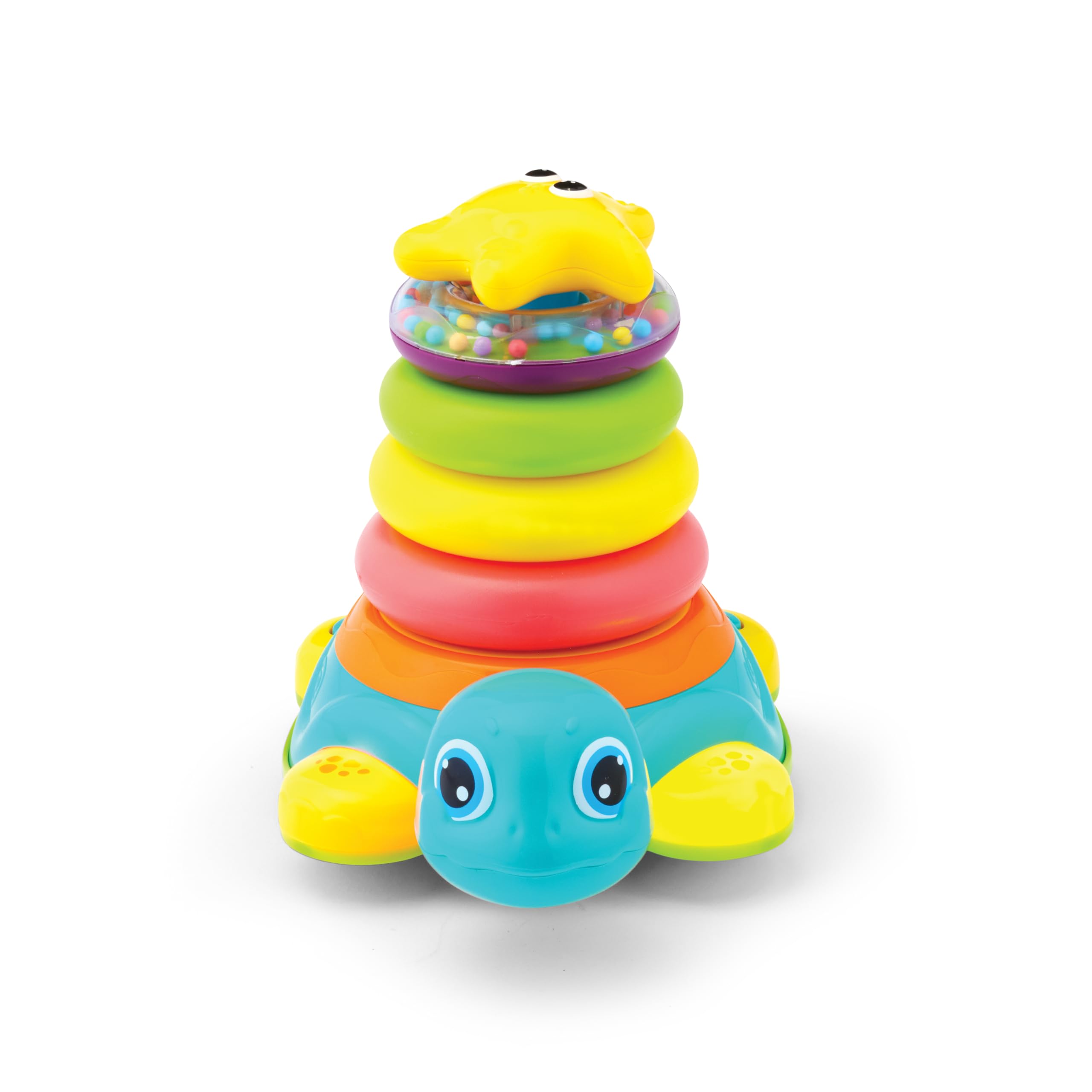 Kidoozie Bump Around - Tartaruga impilabile, dai 6 mesi in su, giocattolo musicale per lo sviluppo