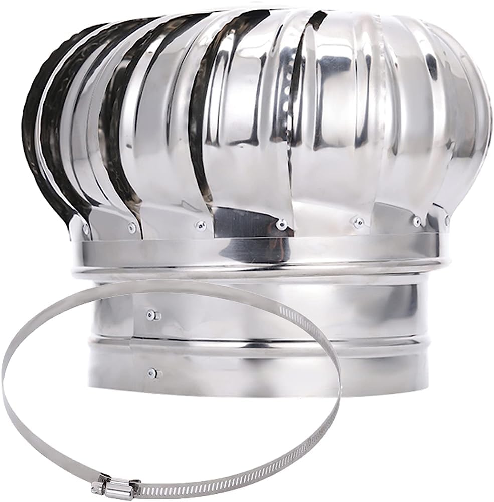 Rotat Acero Inoxidable sombrerete de Chimenea Pájaro protección contra Downwind Todo Combustible Tipo Cubierta Lluvia & Nieve Shield 200mm (7.9 Pulgadas) - & Resistente un la Intemperie