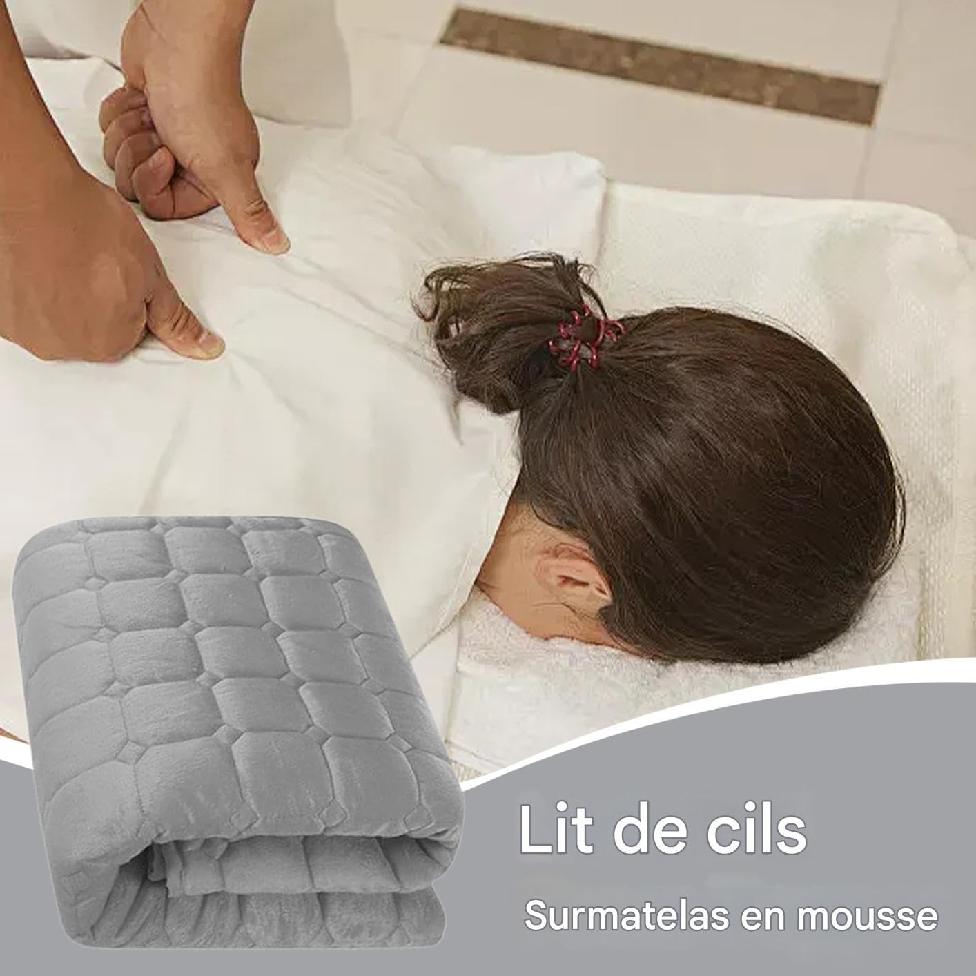 Surmatelas pour Lit de Spa - Coussin de Table de Massage Antidérapant | Matelas Lavable Doux Respirant 180x90cm pour Spa Relaxation Esthéticienne Épilation Cire