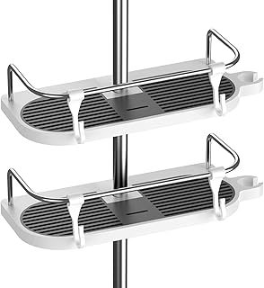 H Hawsam 2Packs No Drilling Shower Shelf Cadd...,