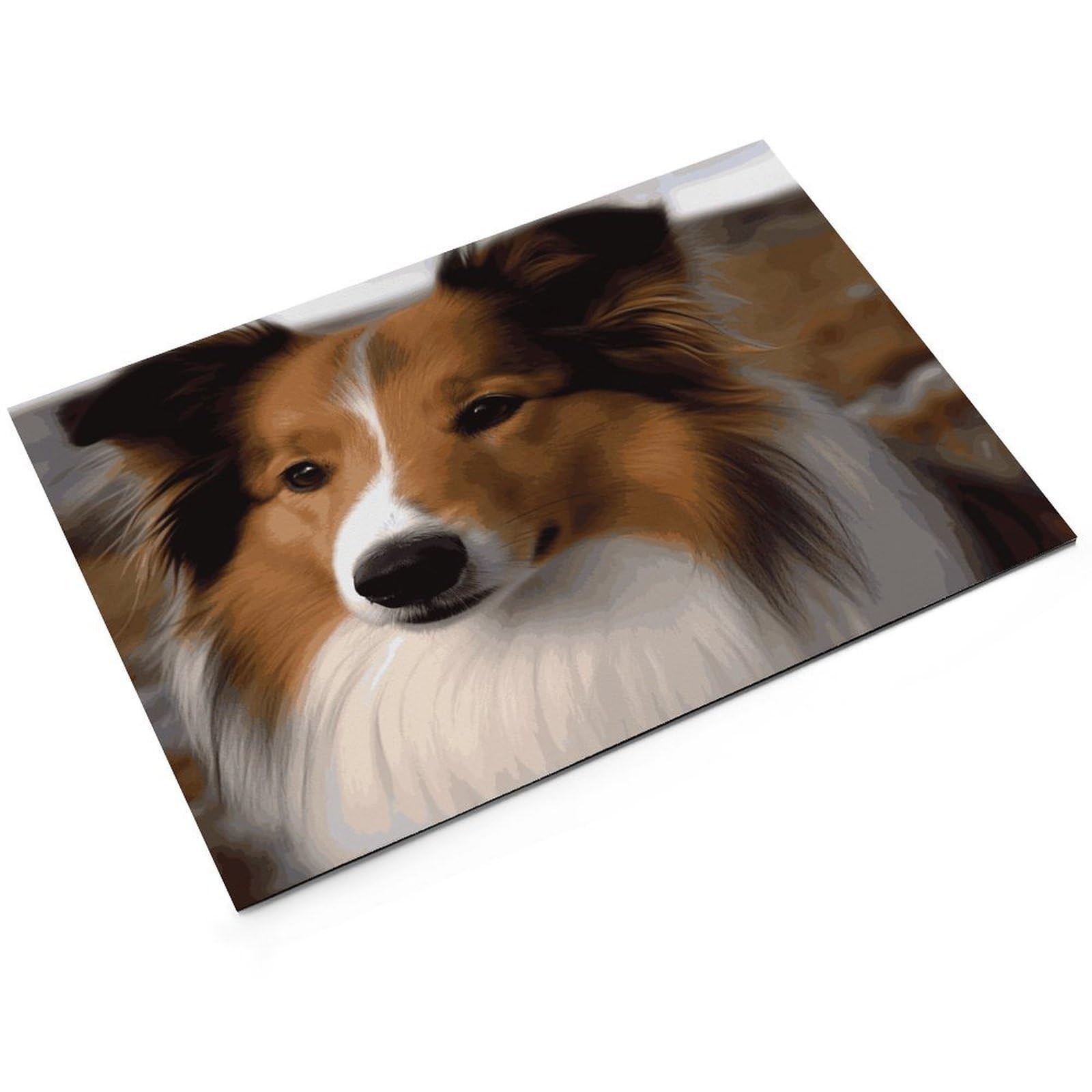 Shetland Tapis de nourriture pour chien de berger et chat – Tapis d'alimentation antidérapant pour chien facile à nettoyer pour la nourriture et l'eau, tapis de gamelle pour chien et chat 61 x 81,3 cm