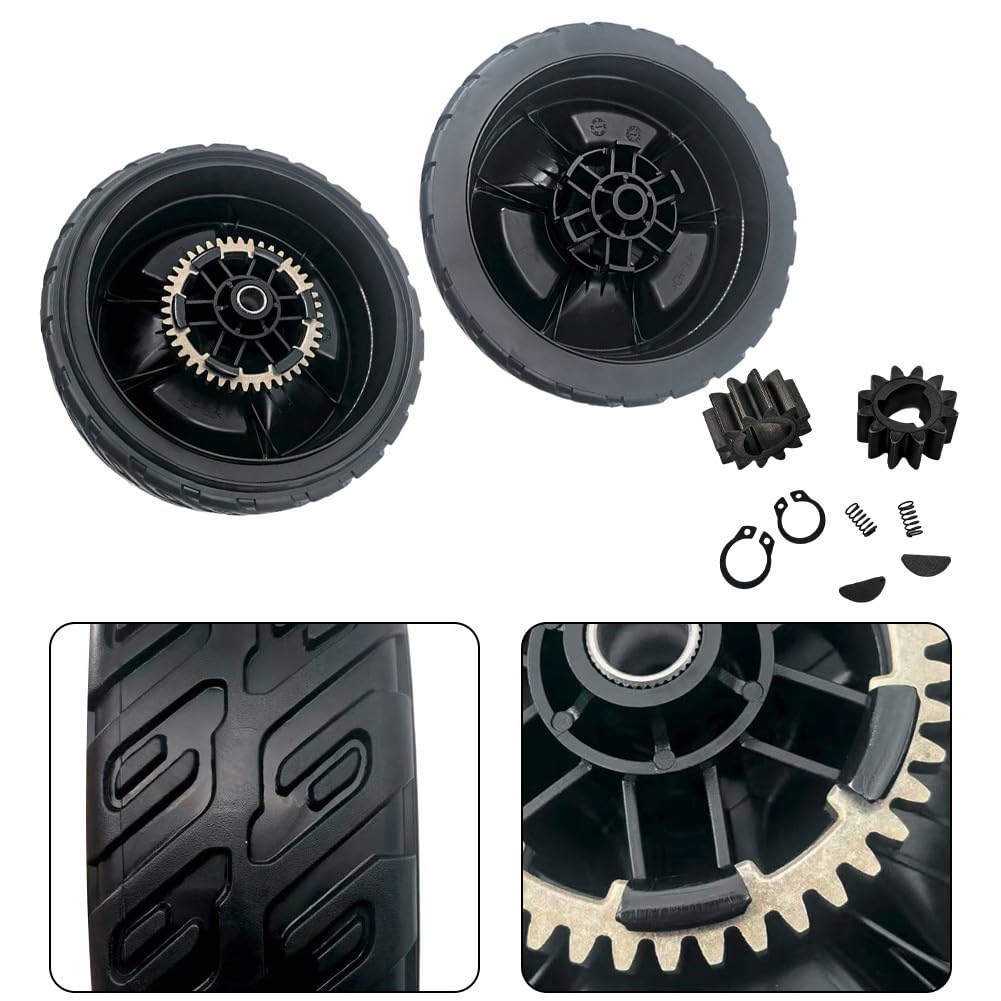 Ruedas para cortacésped de 8 pulgadas y kit de engranajes de transmisión 12T para Honda HRN216 VKA/VKAA/VLA/VLAA, repuesto delantero/trasero con resortes y clips