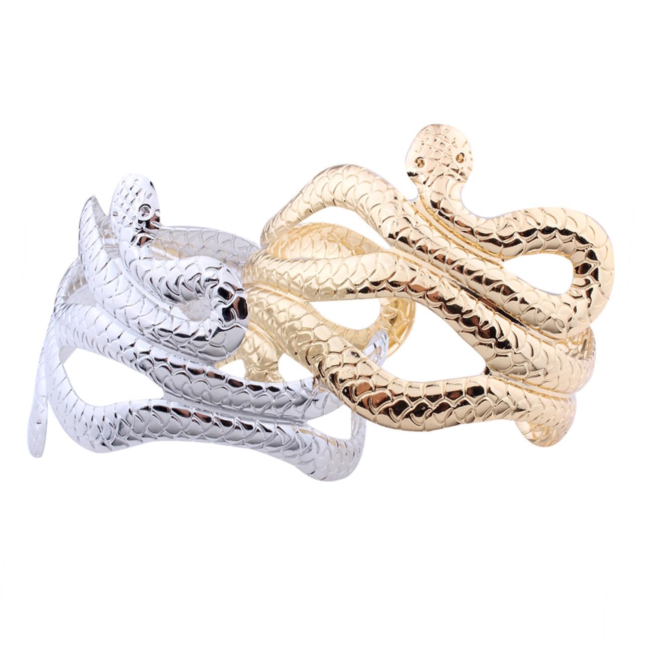 Girls Accessories 6 Stück Schlangen-Wickelarmband, Manschettenarmband für Damen, Schlangen-Armreif, Damen-Armbänder, golden Birthday Gift