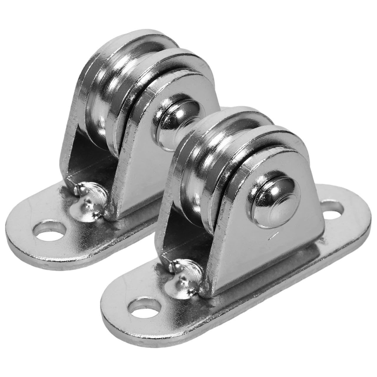 TOPBATHY Kleine Riemenscheibenblock Aus Edelstahl Mit Abnehmbarem Design Geräuschlose Seilrolle Für Drahtseil Und Materialtransport 2 Stück 2.40X1.30X1.02In