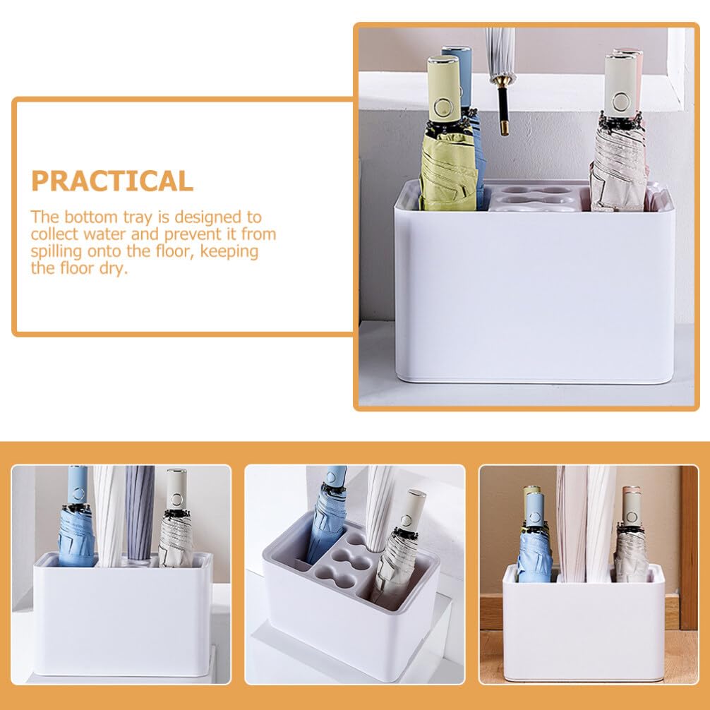 Cabilock Plastic Outdoor Umbrella Stand with Drain Tray