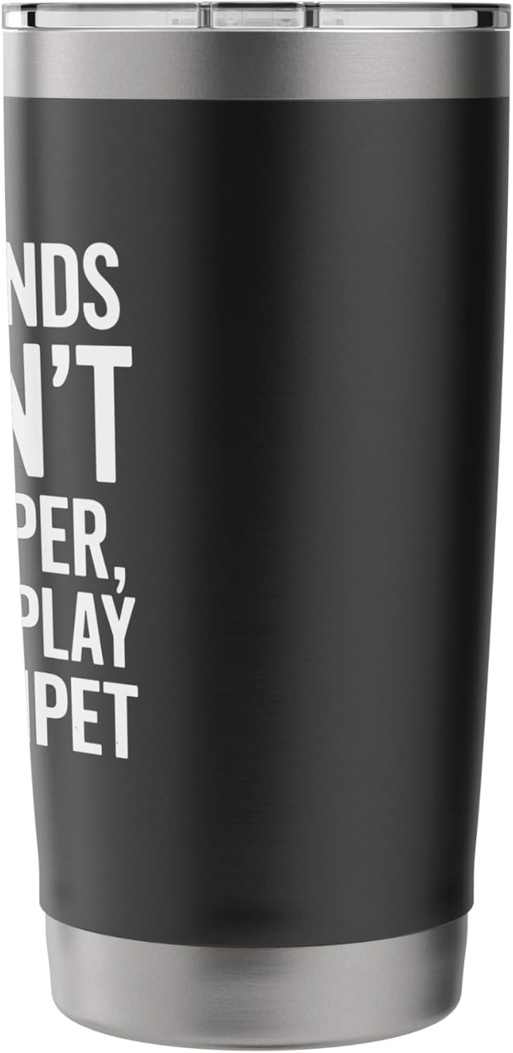 Trumpeter Jazz Trumpet Player and Brass Marching Band Stainless Steel Insulated Tumbler - Image 2