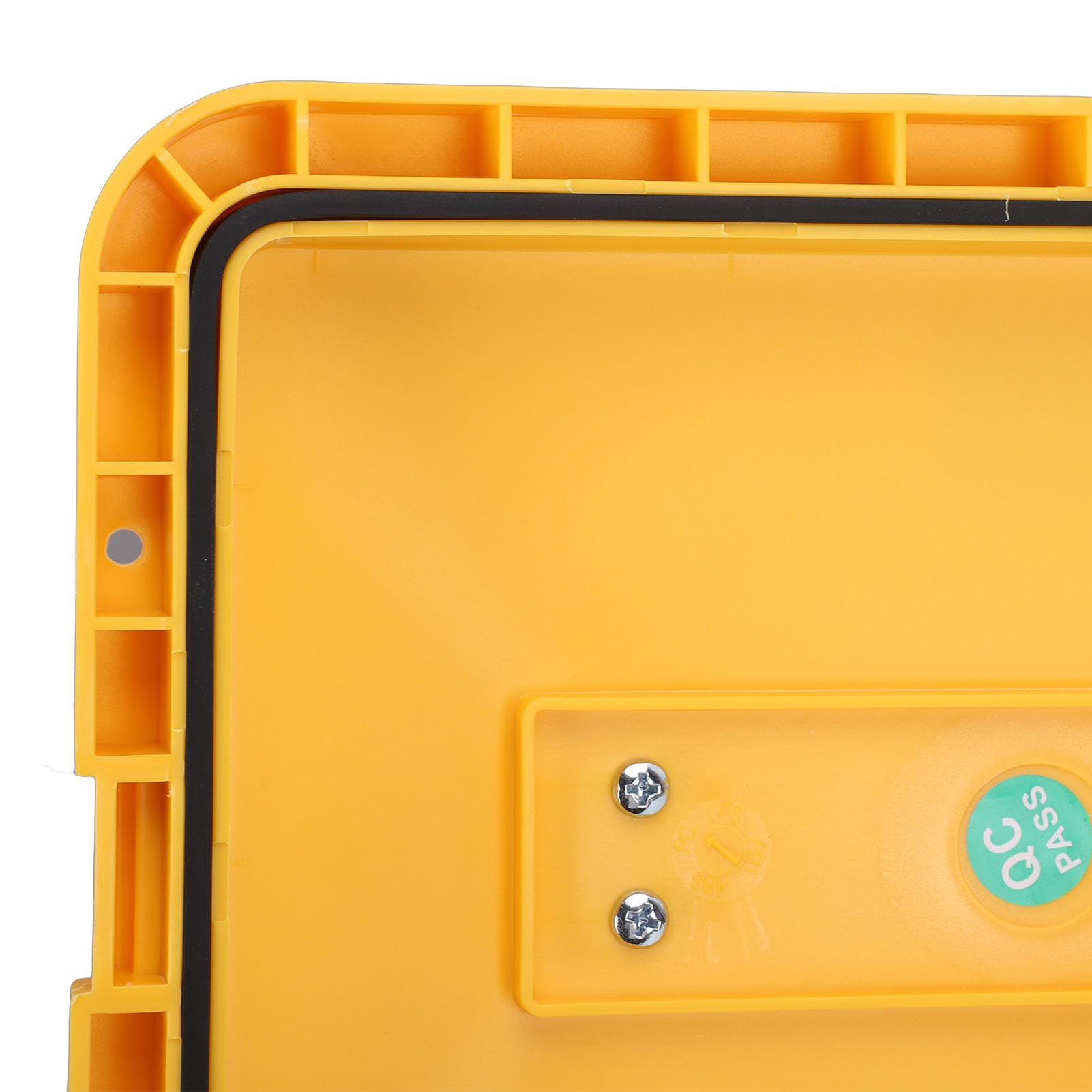 Distribuidor de Energía Portátil Caja Impermeable para Eventos de Construcción 3 Salidas CEE 3 Enchufes de Clavija 11.8x9.1x11.3in Amarillo