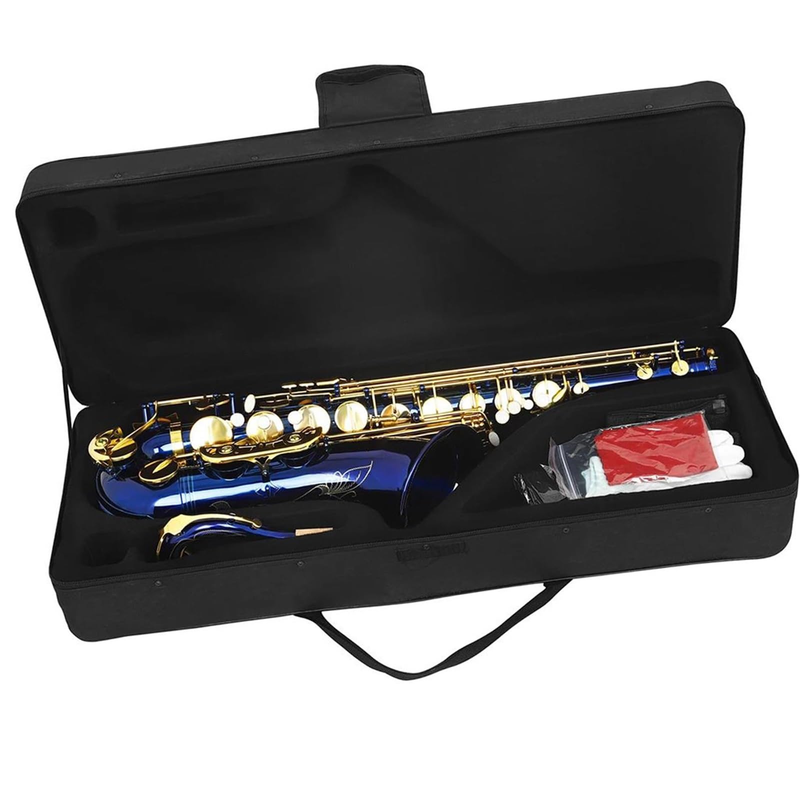 Saksofony dla miłośników muzyki Saksofon tenorowy Bb Blue Gold instrument muzyczny blaszany(Type 1)