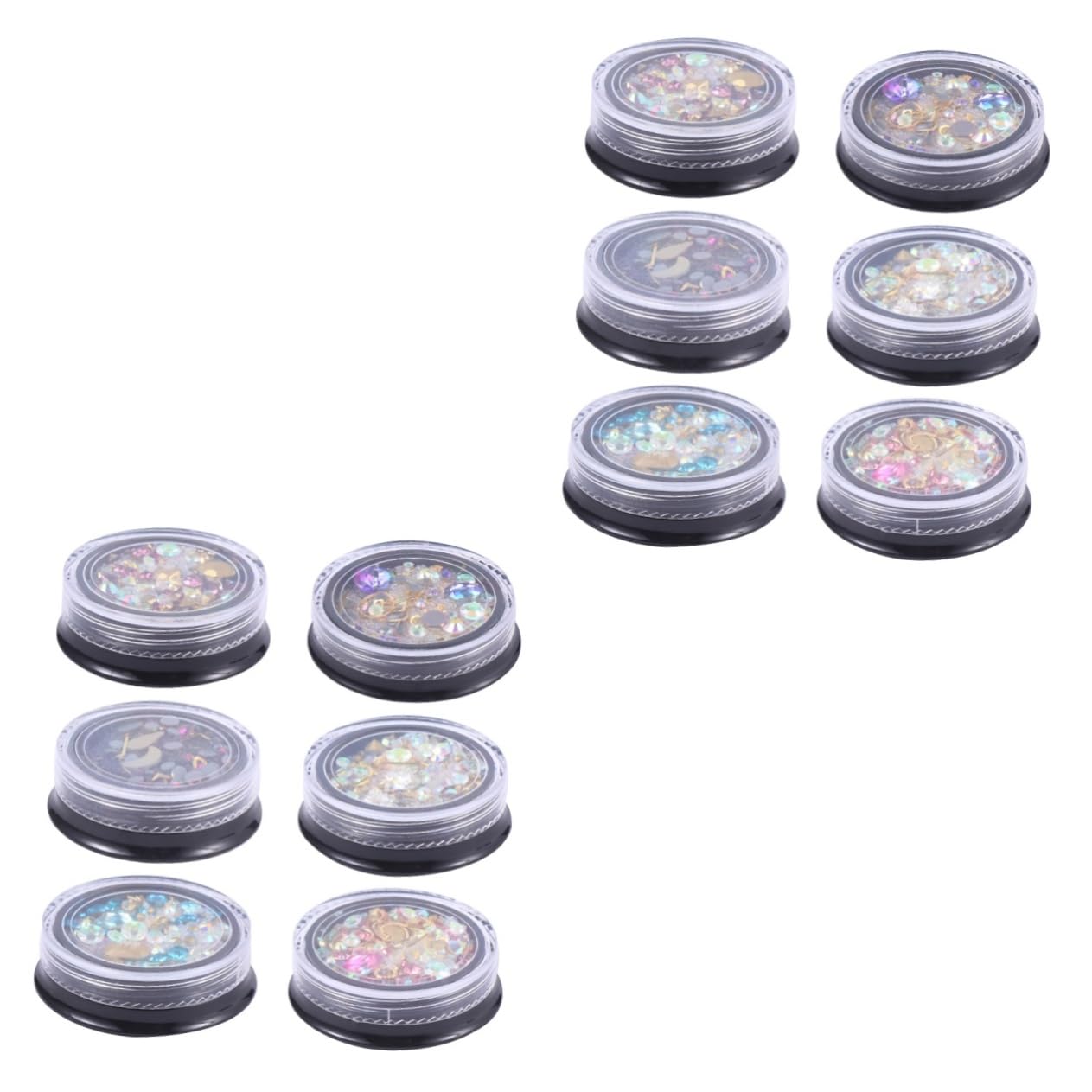 Healvian Decorazioni Per Unghie Strass Di Charm Per Manicure Con Perline Di Diamante e Rhinestone Accessori Fai Te Per Nail Art Vari Colori Bianco Rosa Rosa