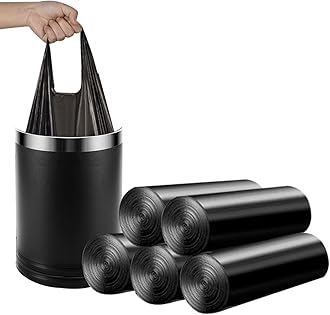 4 Gallon Trash Bags 270 Counts Handle Garbage Bags Trash Can liners Bathroom,...