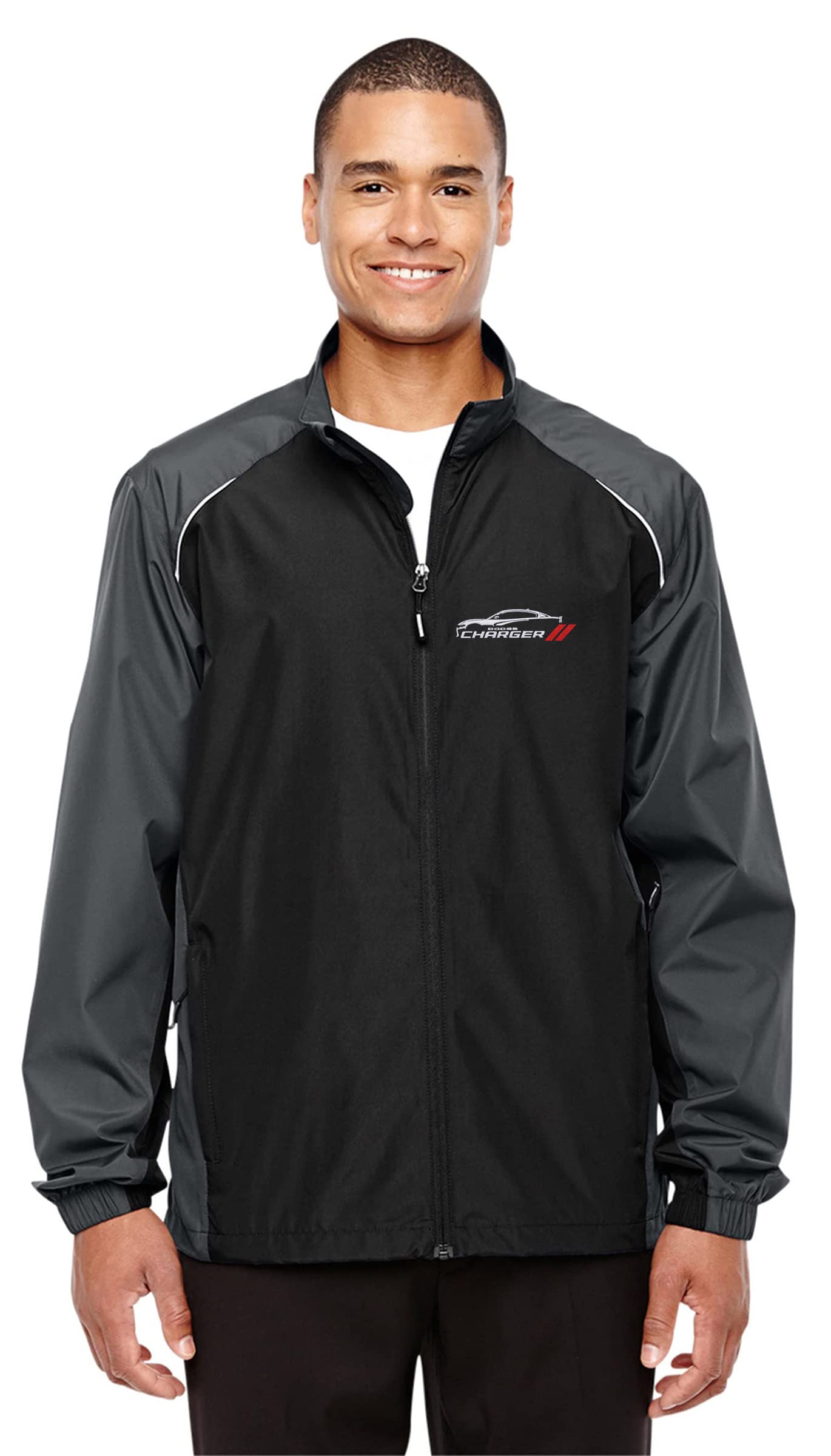 Jh Design Groupmens Dodge Charger Lightweight Nylon Windbreaker
