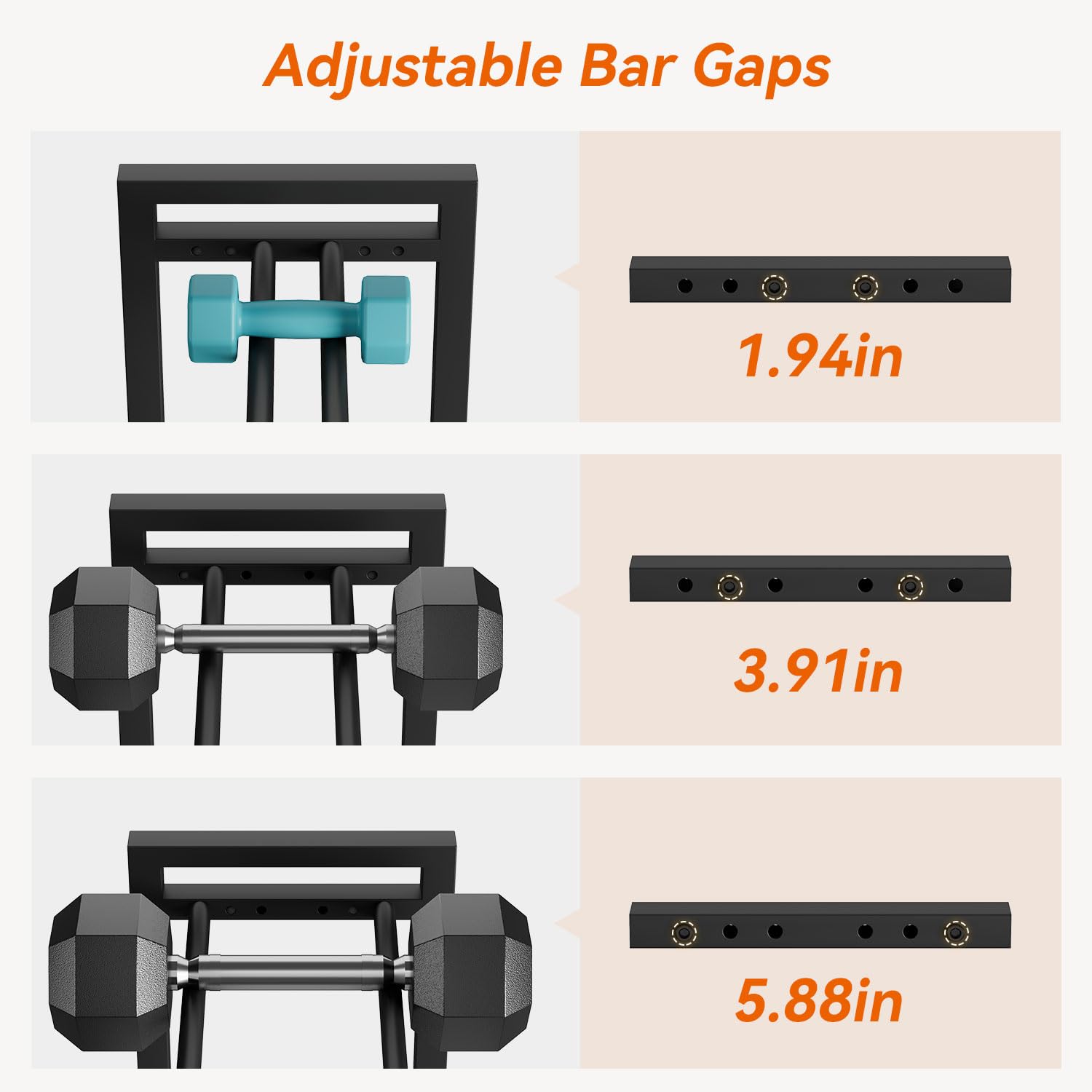 IBUYKE Hantelständer, Verstellbares Hantelgestell für Home Gym, Platzsparender Gewichtsständer 300LB|450LB Tragkraft, für Kettlebells,Hanteln,und Aufbewahrung Kleine Gym Equipment, nur Gestell