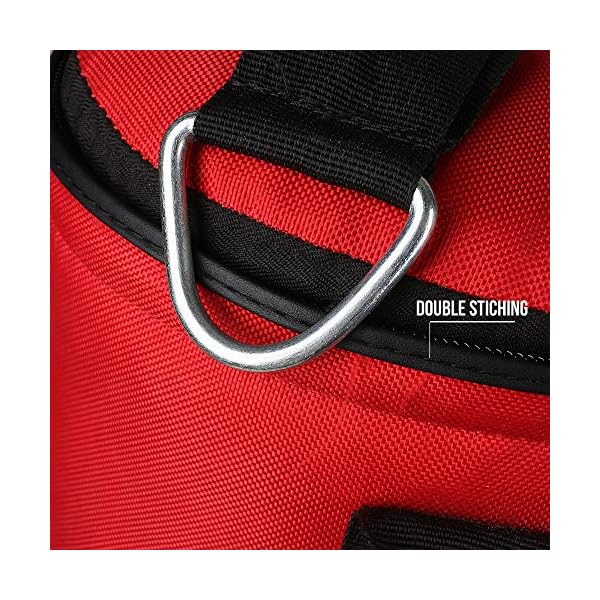 QMUK-Kids-Punching-Bag-with-Free-Gloves-for-Kickboxing-MMA-Punching-Bag-Training-Muay-Thai-Sparring-Karate-Taekwondo-Exercise-and-Fitness-50-cm-UNFILLED MatArts Punching Bag for Kids Boxing MMA BJJ Jiu Jitsu Taekwondo Muay Thai Kickboxing Karate Home Gym Training and Fitness Workout Kids Punching Bag 50cm (Red) – UNFILLED