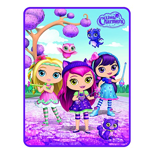 Nelvana Enterprises Little Charmers Triple The Sparkle Microraschel Throw, 40" x 60", Multicolored