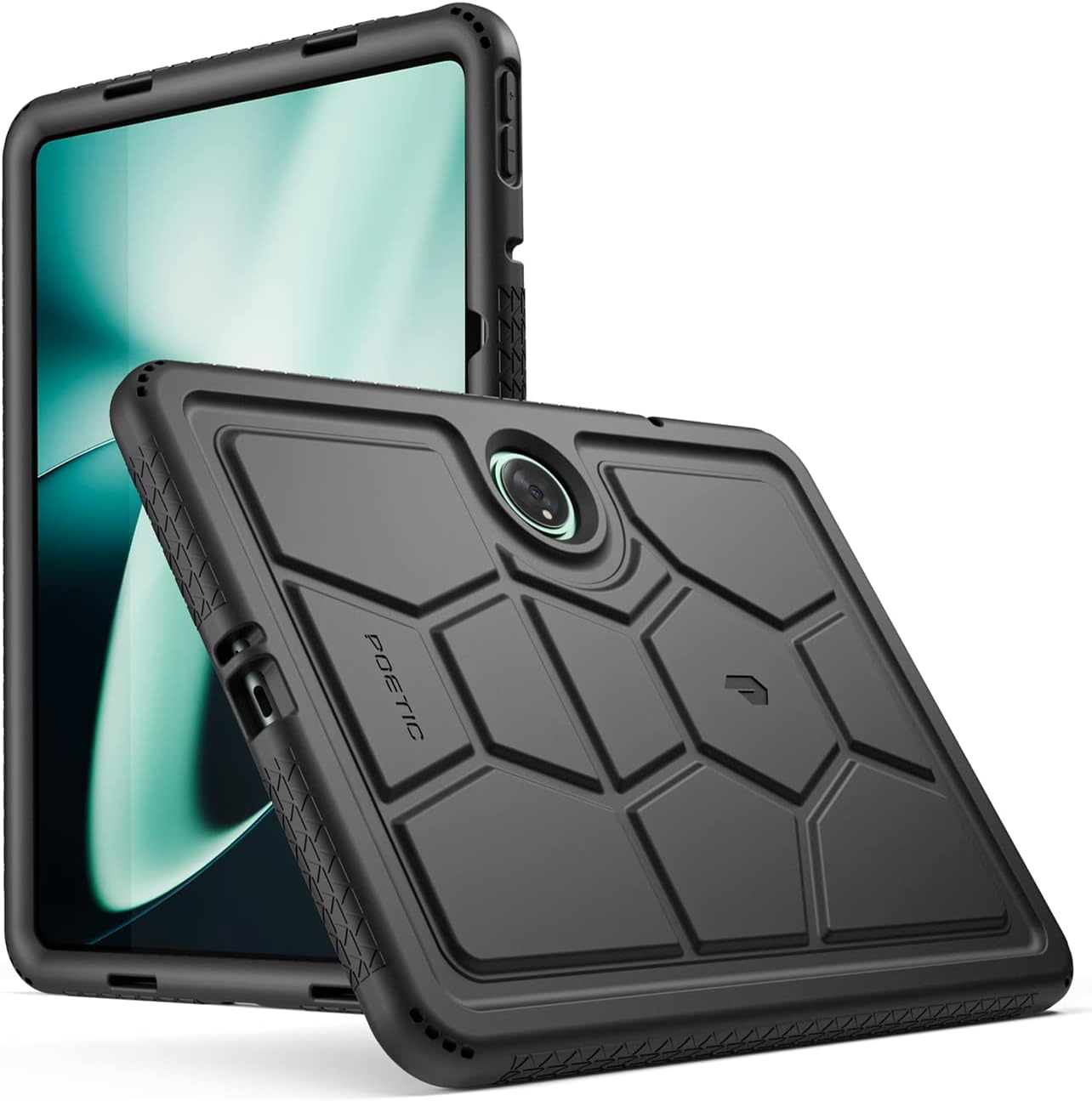 TurtleSkin Case for OnePlus Pad 11.61 inch (2023), Heavy Duty Shockproof Rugged Kids Friendly Drop Protection Silicone Cover Case, Black