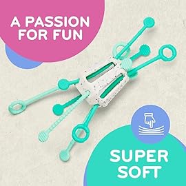 Mobi Zippee Activity Toy - Sensory Activities for Toddlers and Kids, BPA-Free and Food Grade Silicone, Montessori Learning Games for Ages +1 (Mintee)