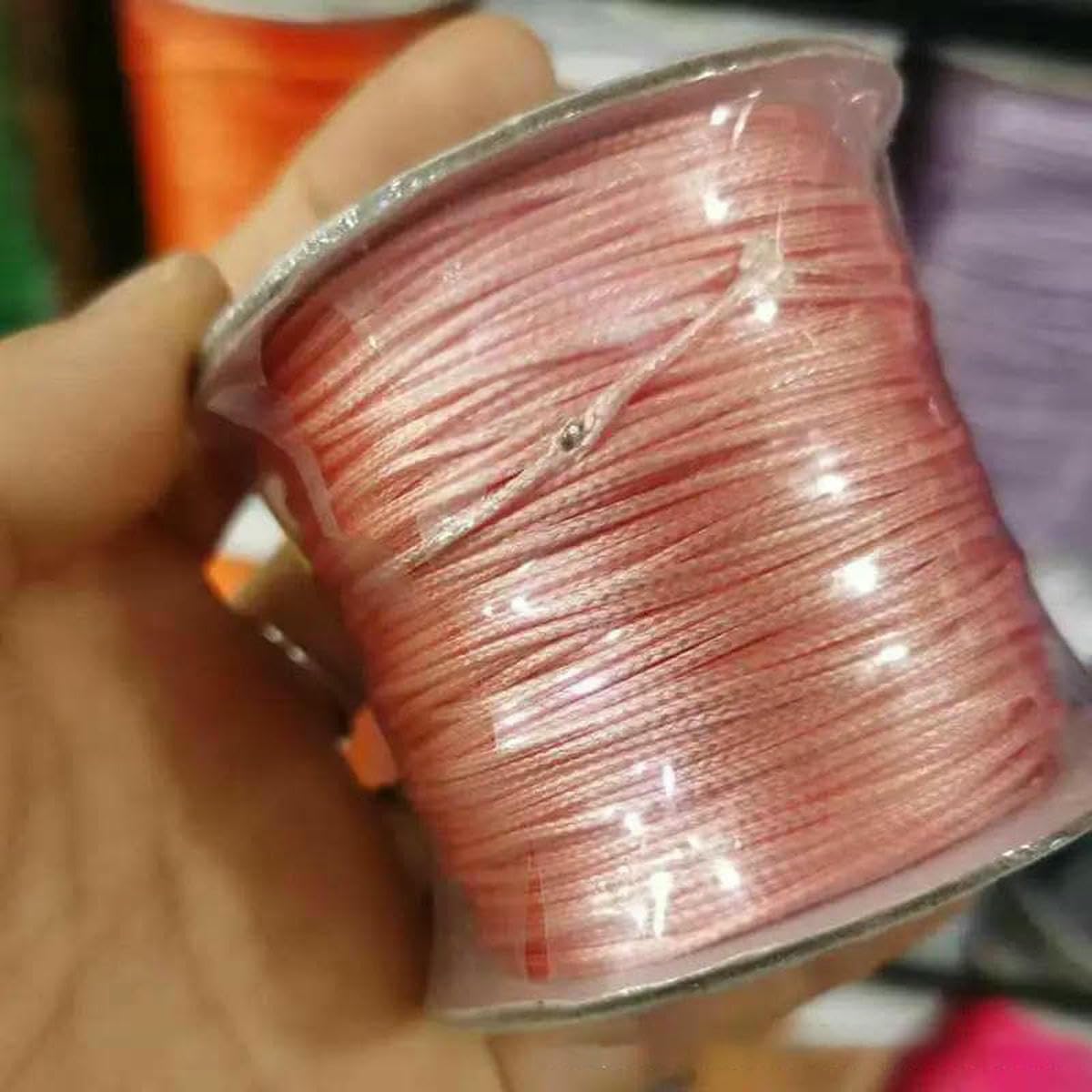Cordones para Abalorios Hilos, Cuerda de Cera de 0,5/0,8/1,0/1,5/2 mm Hilo de Cera Línea de cordón de algodón for Hacer Hilo de Collar de Pulsera(6,1.5mm 100ma)