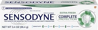 Sensodyne Complete Protection Sensitive Toothpaste For Gingivitis, Sensitive Teeth Treatment, Extra Fresh - 3.4 Ounces