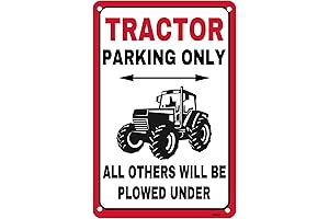 Vintage Tractor Parking Only Tin Sign for Farm or Home