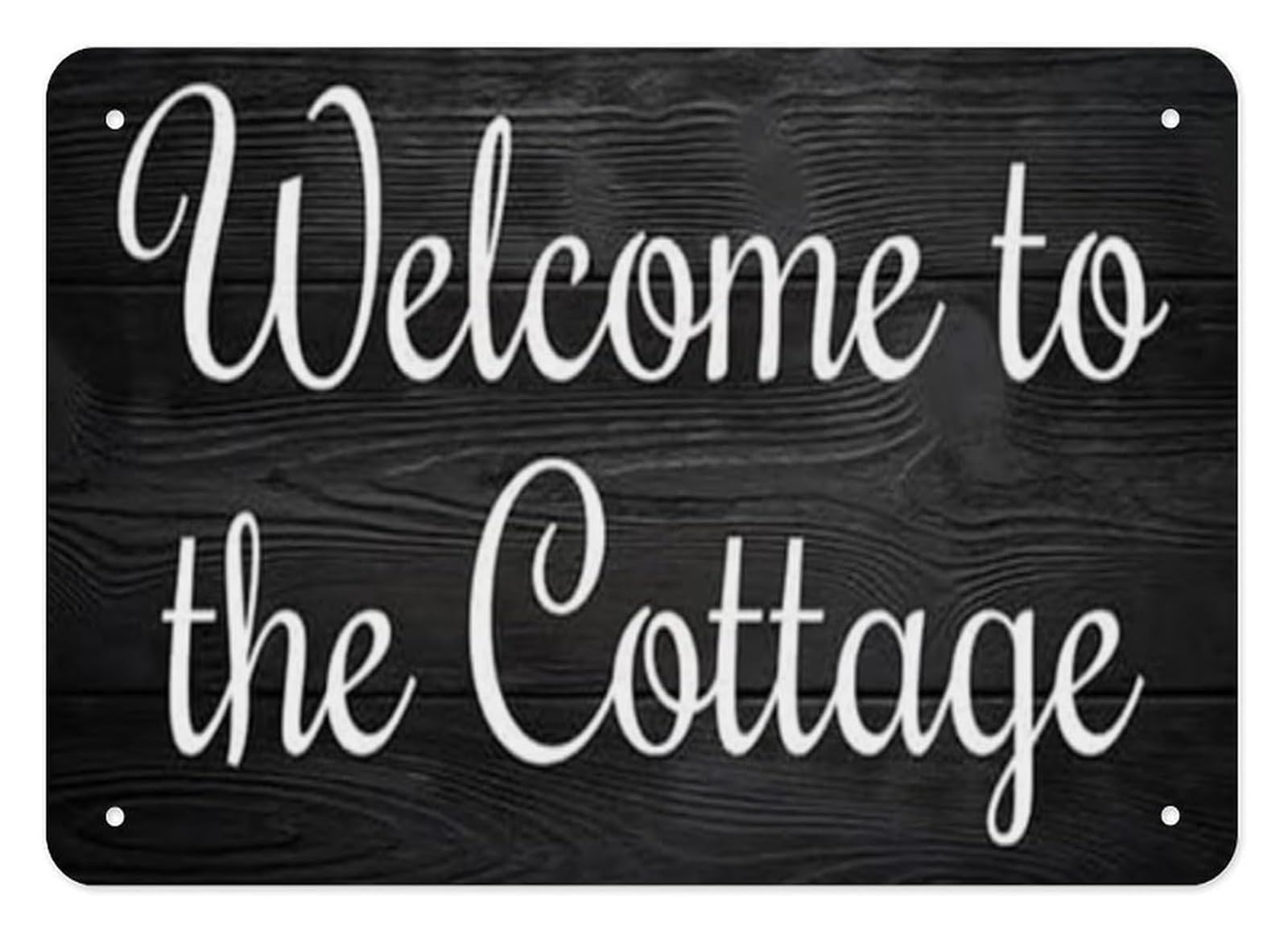 IDGTTLDF Welcome to the Cottage Metal Sign Vintage Rustic Tin Wall-Art for Porch Decor Lake House Cabin Farmhouse Entryway 8 X 12 in