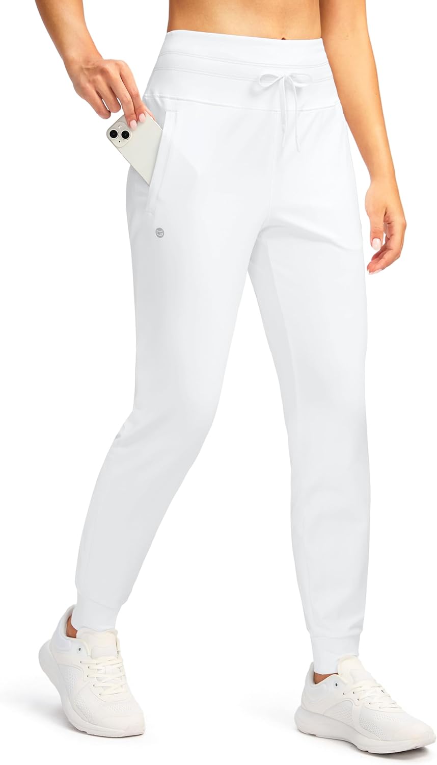 G GRADUAL Women's Joggers Pants with Zipper Pockets High Waisted Sweatpants Athletic Tapered Pants for Women Lounge Workout