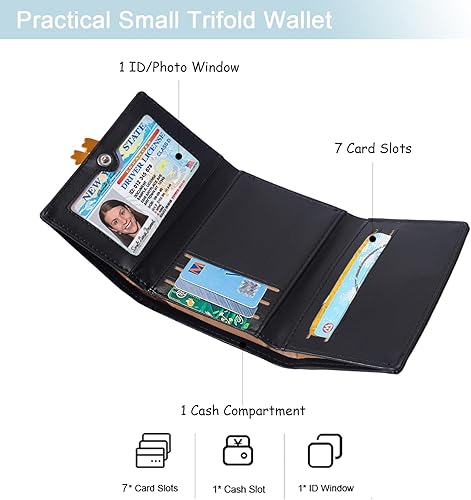 Miniatura 2 de Sunwel Fashion Monedero plegable con diseño de pato en 3D para niñas, con bolsillo para efectivo, tarjetero, monedero con ventana de identificación