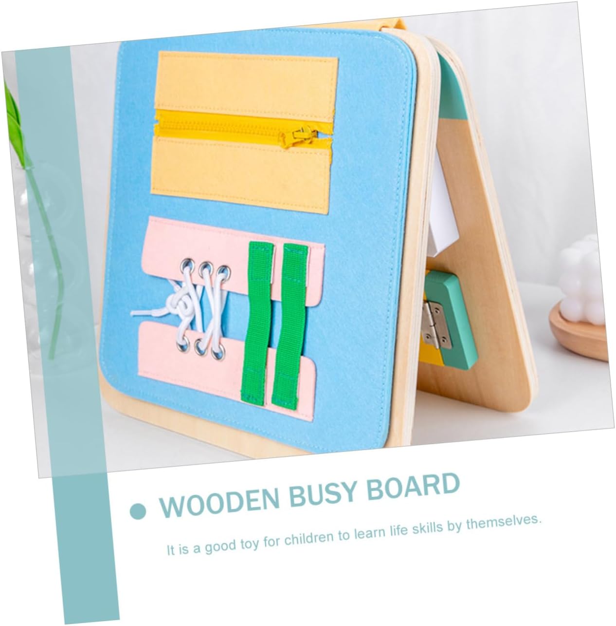 木製 多機能ビジーボード おもちゃ インタラクティブ 子供用 ロック解除遊具 早期教育玩具 手と目の協調性 論理的思考 創造性 認知