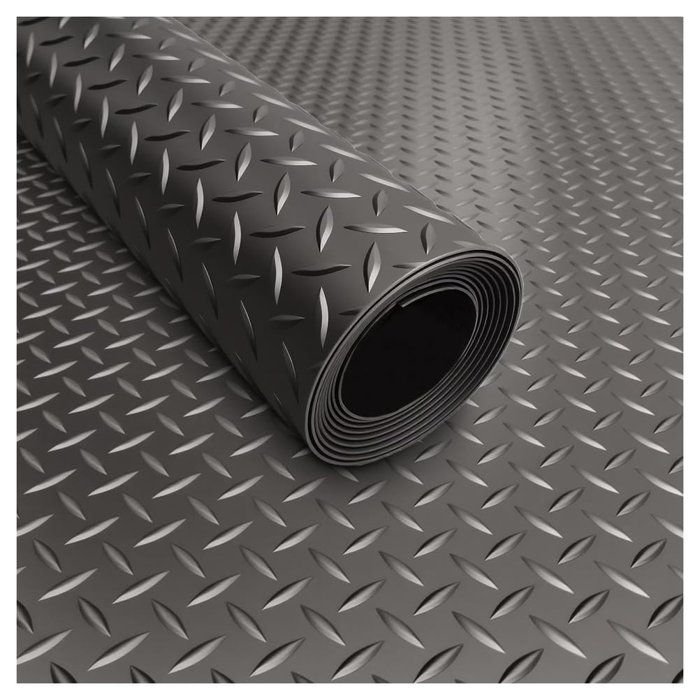 Tapis de sol de garage en PVC noir de 2 mm pour SUV et pickup