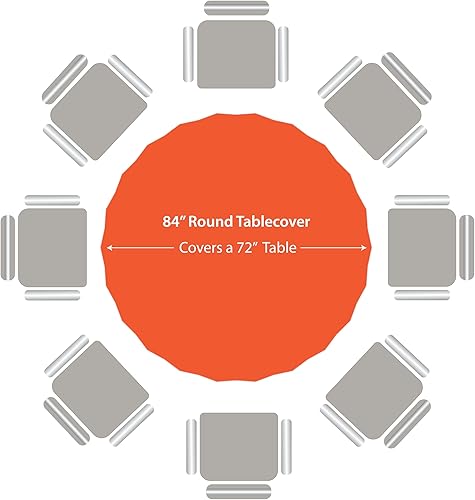 Miniatura 7 de Party Dimensions Mantel de plástico naranja para mesas redondas de 84 pulgadas (paquete de 12) manteles de plástico de alta calidad para fiestas,