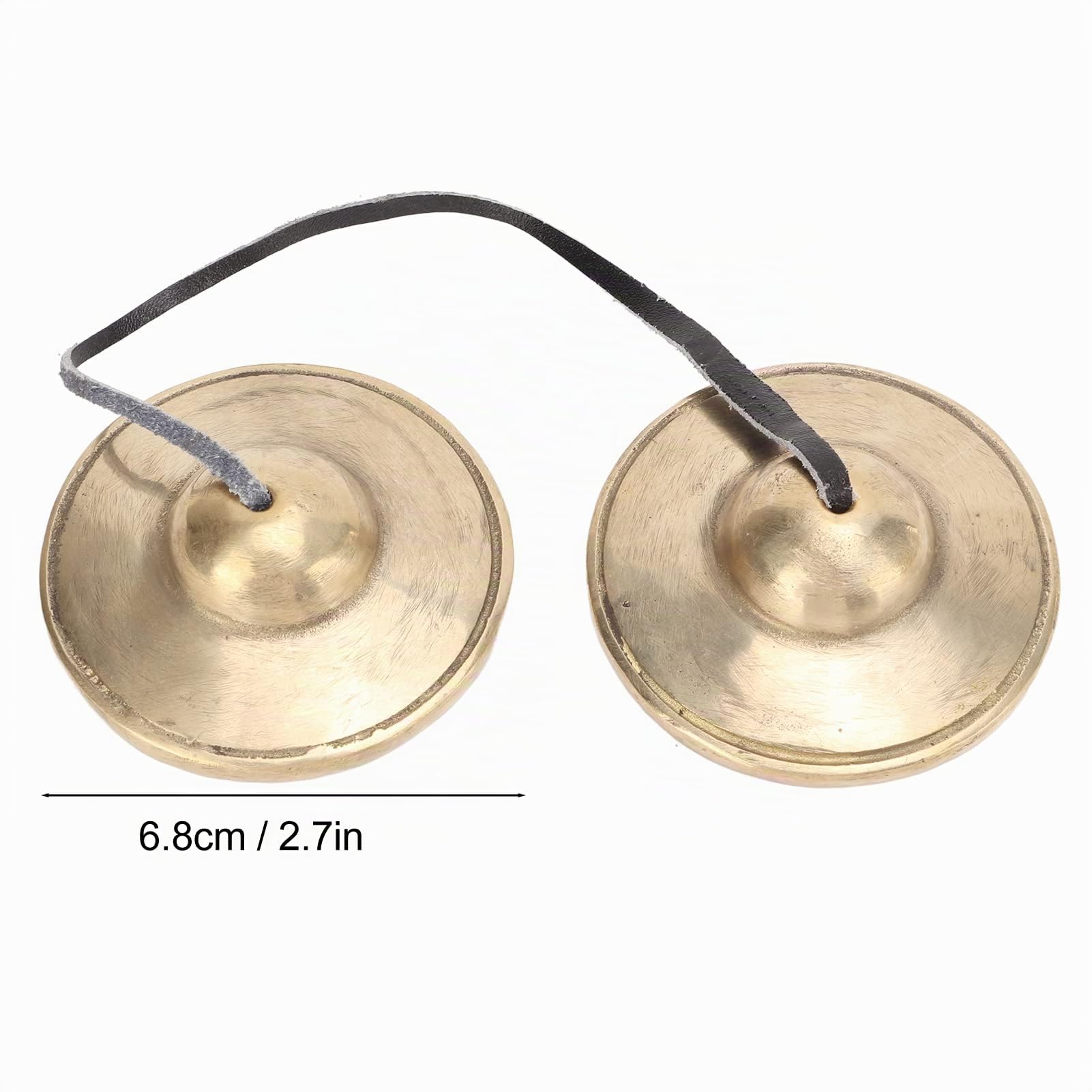 Címbalos Tibetanos Tingsha Campanas de Meditación, 2.7in Latón Fuerte Penetración del Sonido Campanas Tingsha Cymbals, Ligero Portátil Campanas Tingsha Cymbals Om Mane Padme Hum
