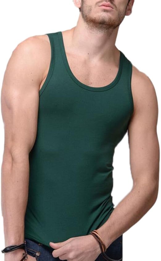 Men's Tank,Athletic Underwear Vests Cotton Tank Top Dark Green Amazon