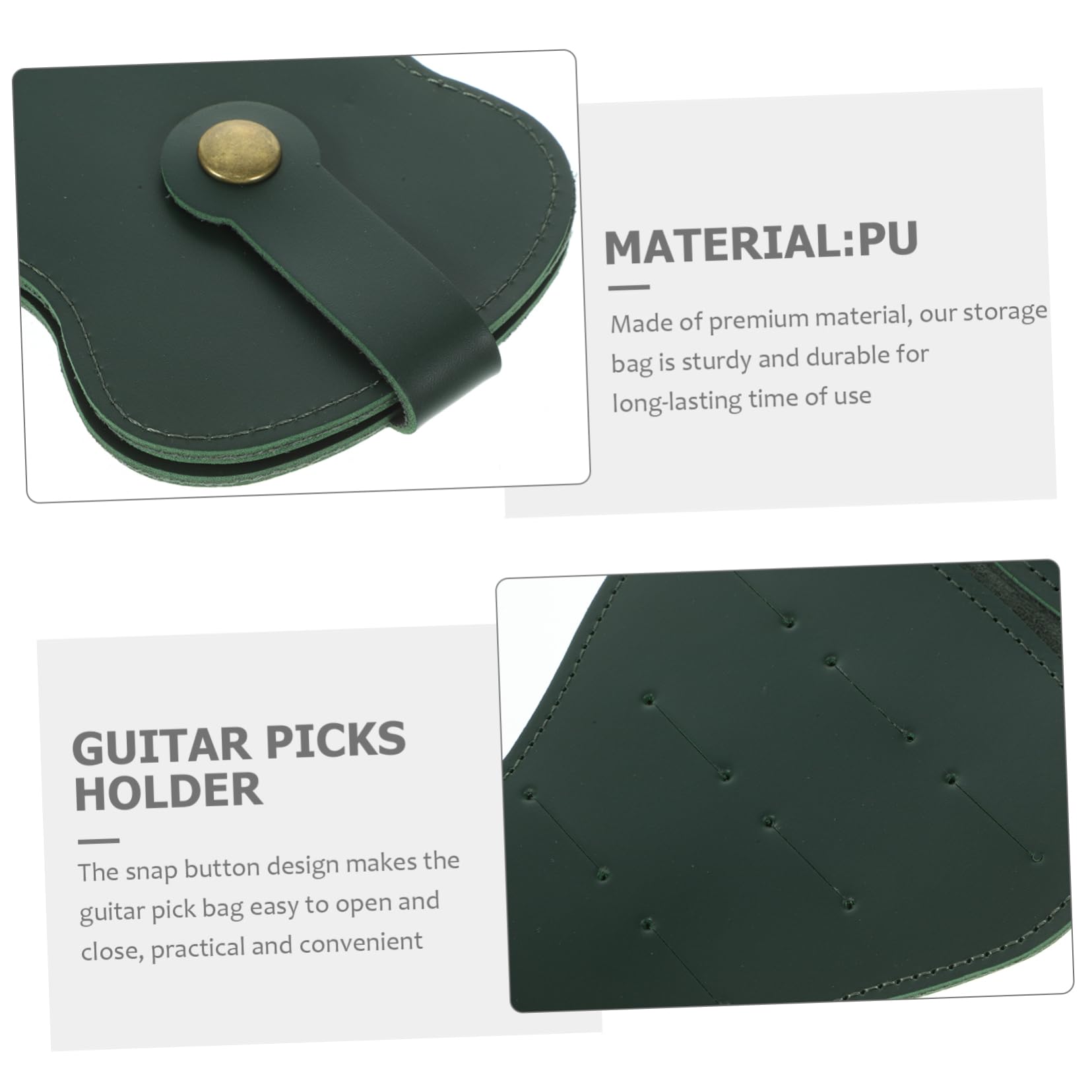 Vaguelly Guitar Pick Holder Bag Durable PU Storage for Ukulele Guitar Picks Capacity Organizer Convenient Carrying for Musicians Stylish and Practical Design