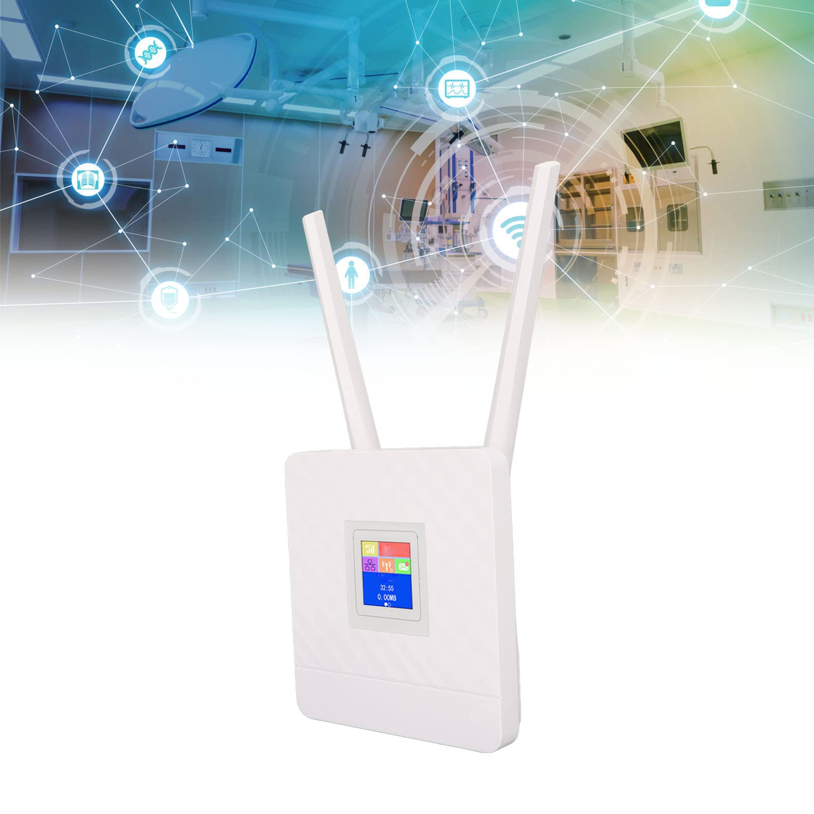 Dwuzakresowy Bezprzewodowy Router Wi-Fi, Router z Hotspotem Wi-Fi 4G LTE CPE z Gniazdem Karty SIM, Interfejsy Sieciowe Router z Hotspotem Wi-Fi Typu Plug and Play dla Telewizora
