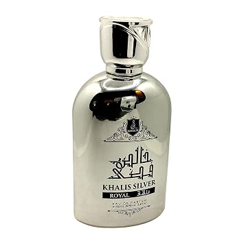 Silver Royal Eau de Parfum 3.4 oz - Oriental Leather Unisex Perfume with Bergamot Cardamom Saffron Patchouli Agarwood Vetiver & Musk loved for its long lasting trail and compliment catching aroma
