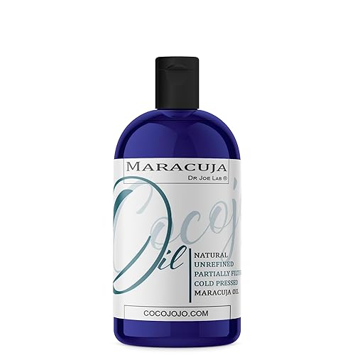 Dr Joe Lab Aceite de maracuja puro, sin refinar, parcialmente filtrado, prensado en frío, sin OMG, aceite portador de semillas de maracuyá – 16 oz –
