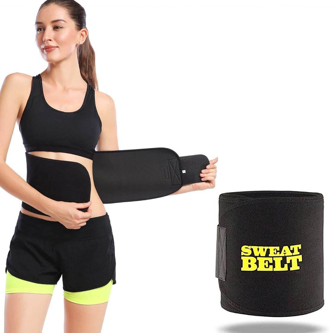 Waist Trimmer Belt, Weight Loss Wrap, Stomach Fat Burner, Low Back and Lumbar Support with Sauna Suit Effect, Best Abdominal Trainer, Fat Burner Black (B0CY2SSR3N) Amazon Price History, Amazon Price Tracker