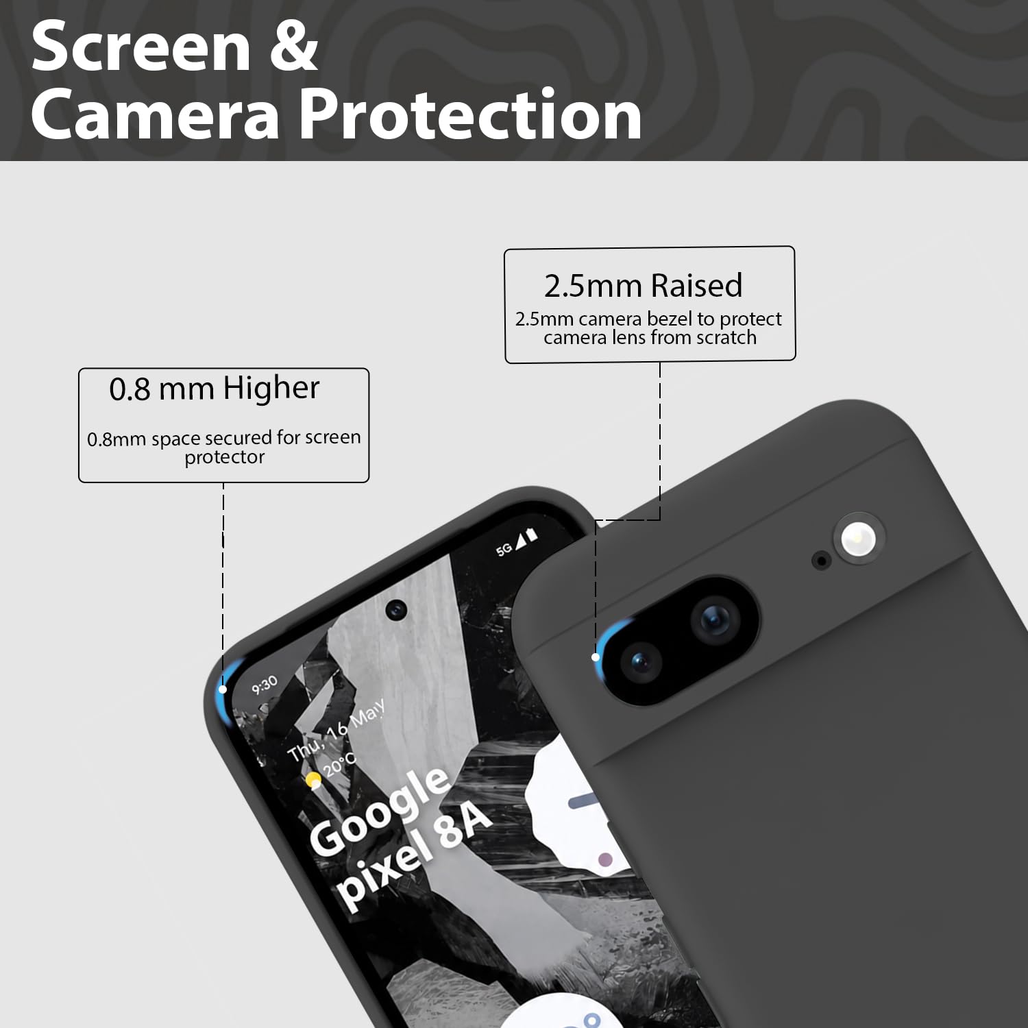 Pixel 8 Silicone Case - Shockproof & Soft Touch -3