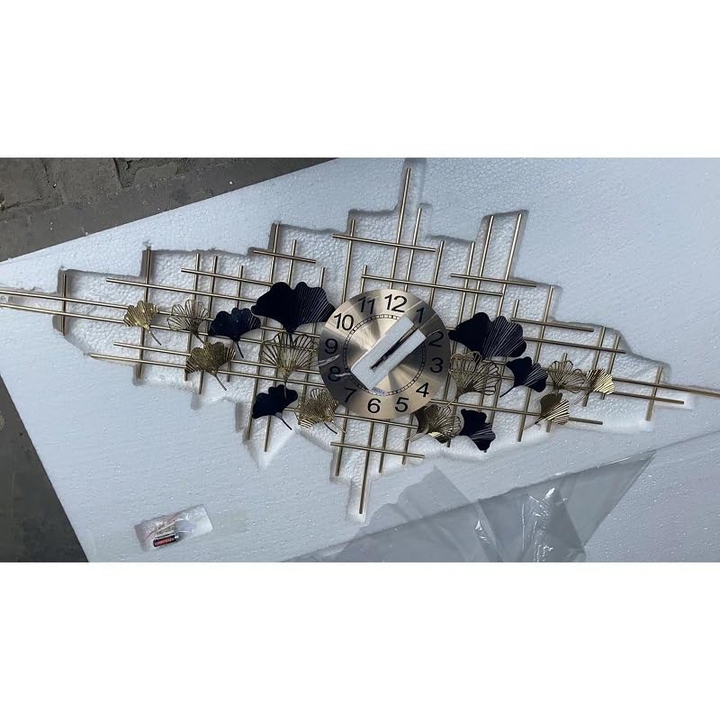 zegar ścienny, Zegary ścienne Metal Art złoty nowoczesny zegar ścienny dla kreatywnego cichego zegara ściennego cicha dekoracja dekoracja-140x70cm