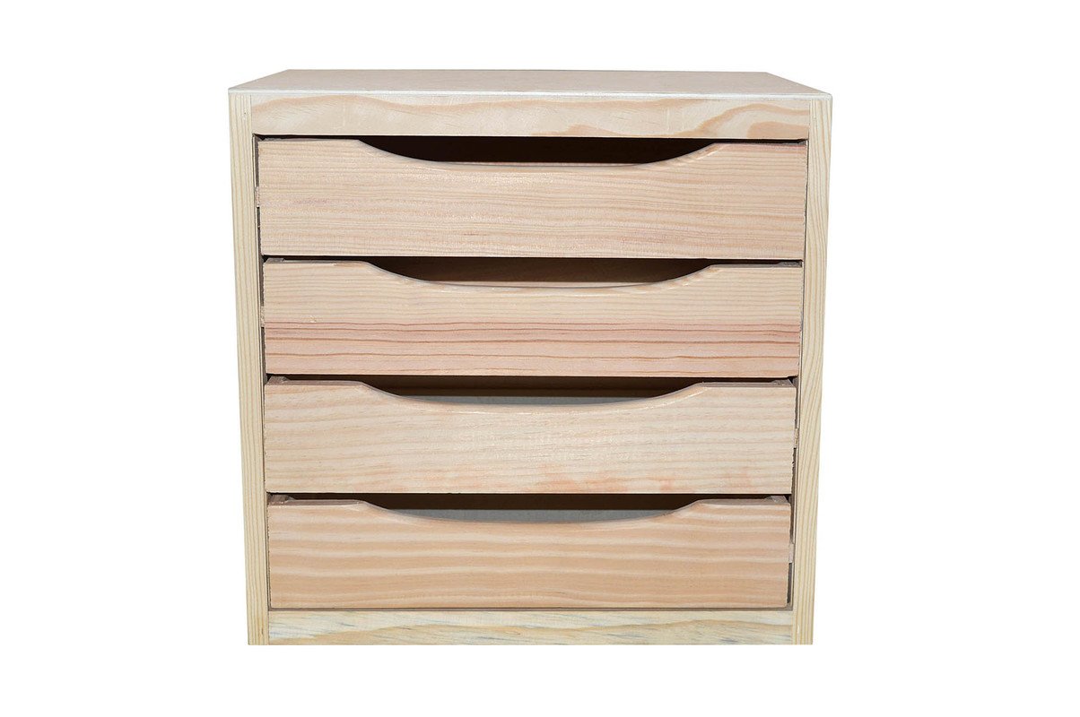 Aranaz Cassettiera, Pino, Multicolore, 39 x 30 x 37 cm