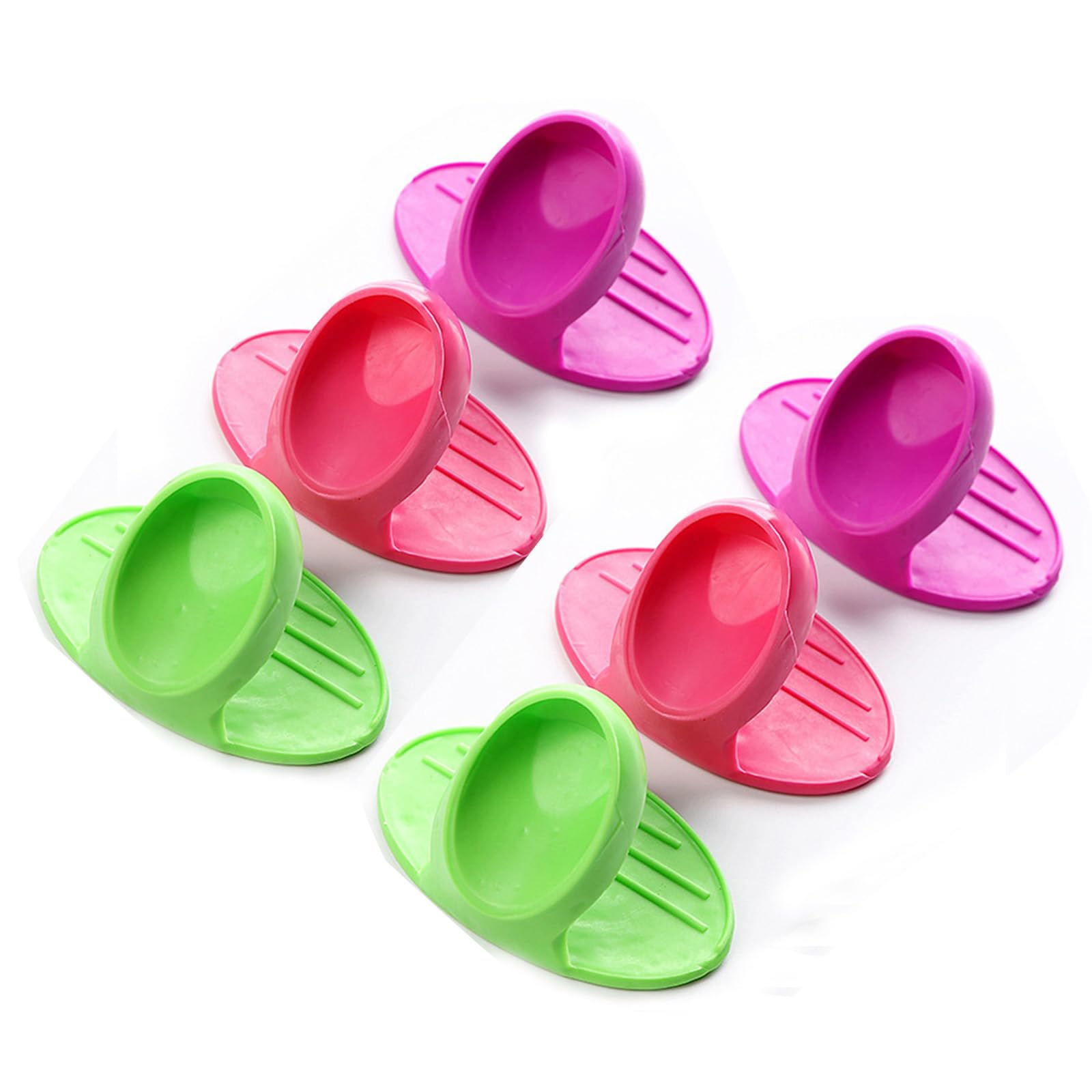 Xisakaca 6 Pcs Silicone Pot Holders, Silicone Heat Resistant Pot Holders, Mini Oven Mitts Rubber Oven Glove, Cooking Pinch Grips for Kitchen(No More Burning Your Fingers!)